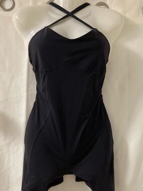 Gymshark Black Cross-Back Athletic Romper Shorts Size S